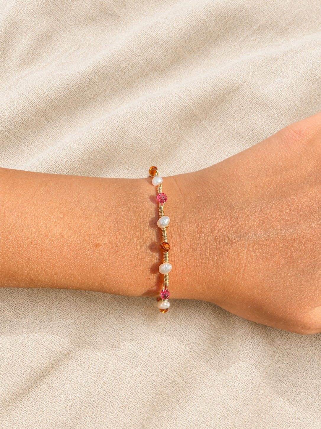 Penelope Pearl Stack - Mocha Rose