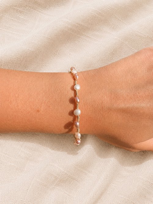 Penelope Pearl Stack - Ivory Blush
